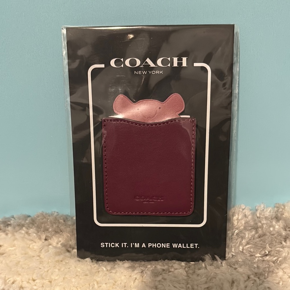 COPY - Coach Piggy Dark Red Phone Wallet